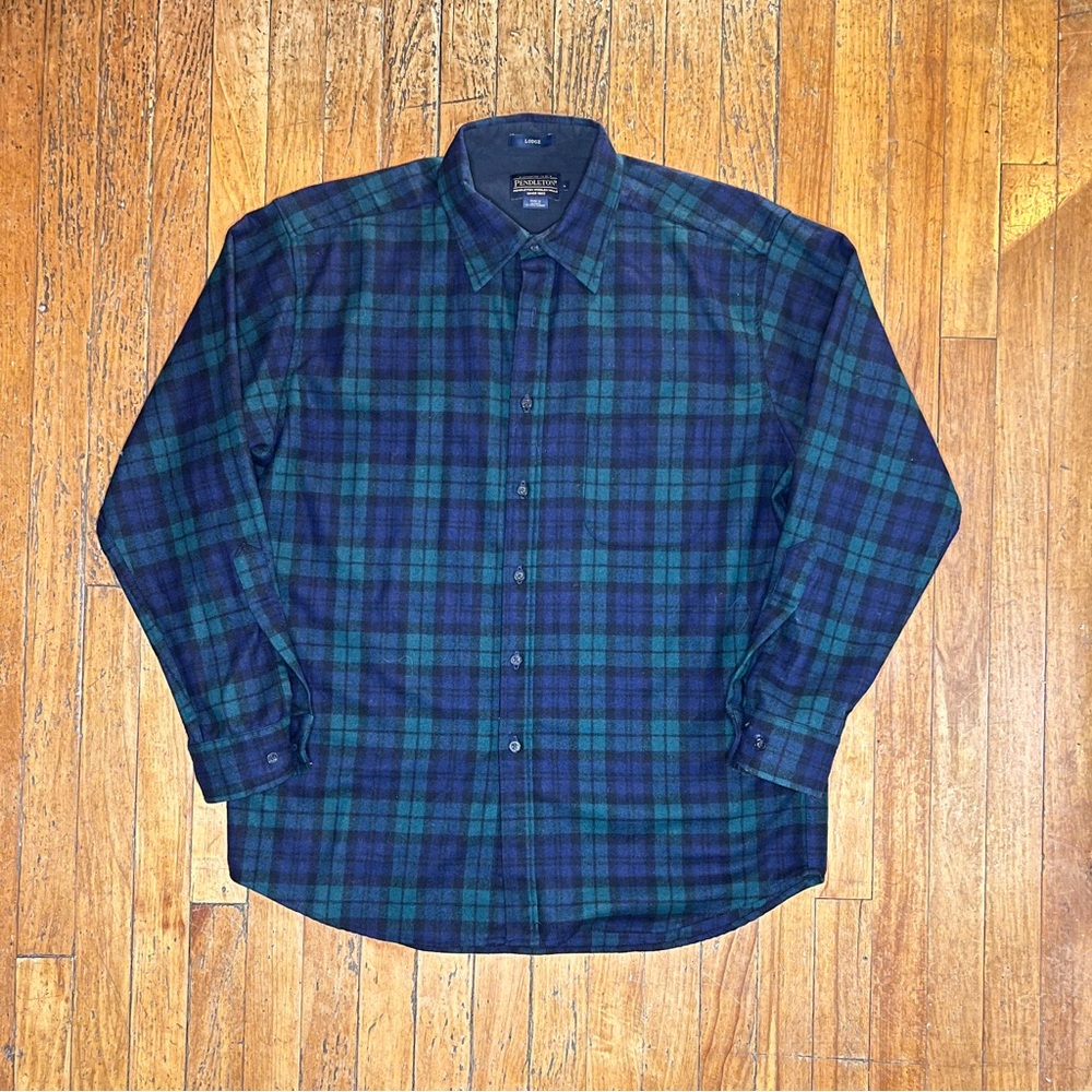 Pendleton Woolen Mills 100% Virgin Wool Button-Down Shirt  (Size - L)